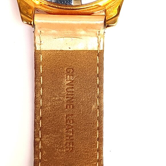 Nonworking Vintage Guess Watch Rhinestones Leather Strap Japan Movement - Picture 9 of 10